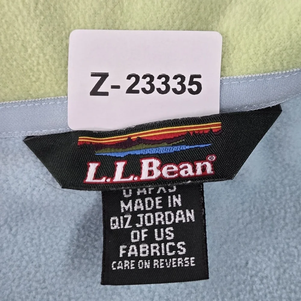 VINTAGE L.L. Bean Women Jacket XL Light Green‎ Vest Fleece Activewear Zipper